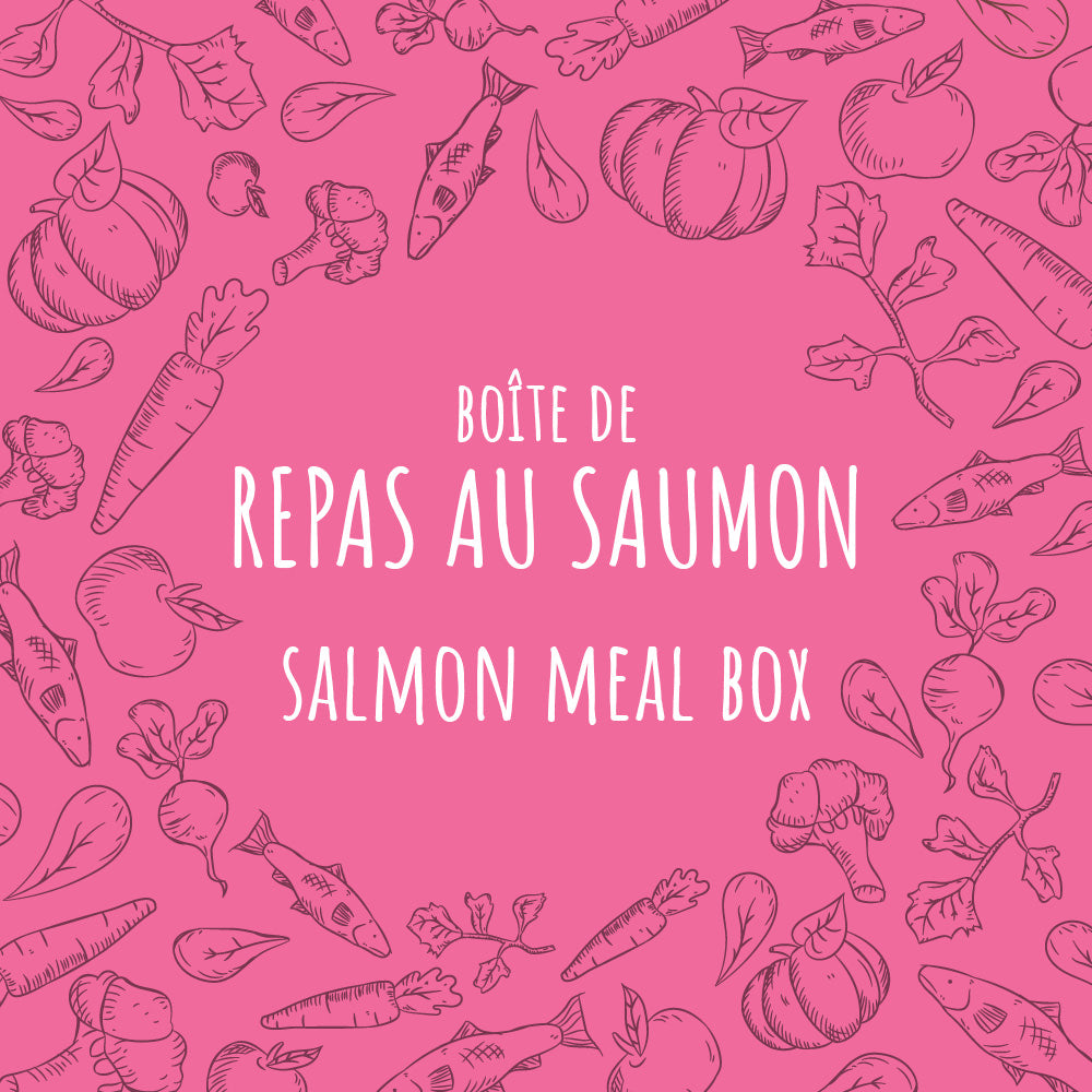 Salmon Meal Box | Feed your dog a nutritious raw food diet to keep them healthy & happy with the Salmon Meal Box | Delivered to your door | Made with love in Montreal