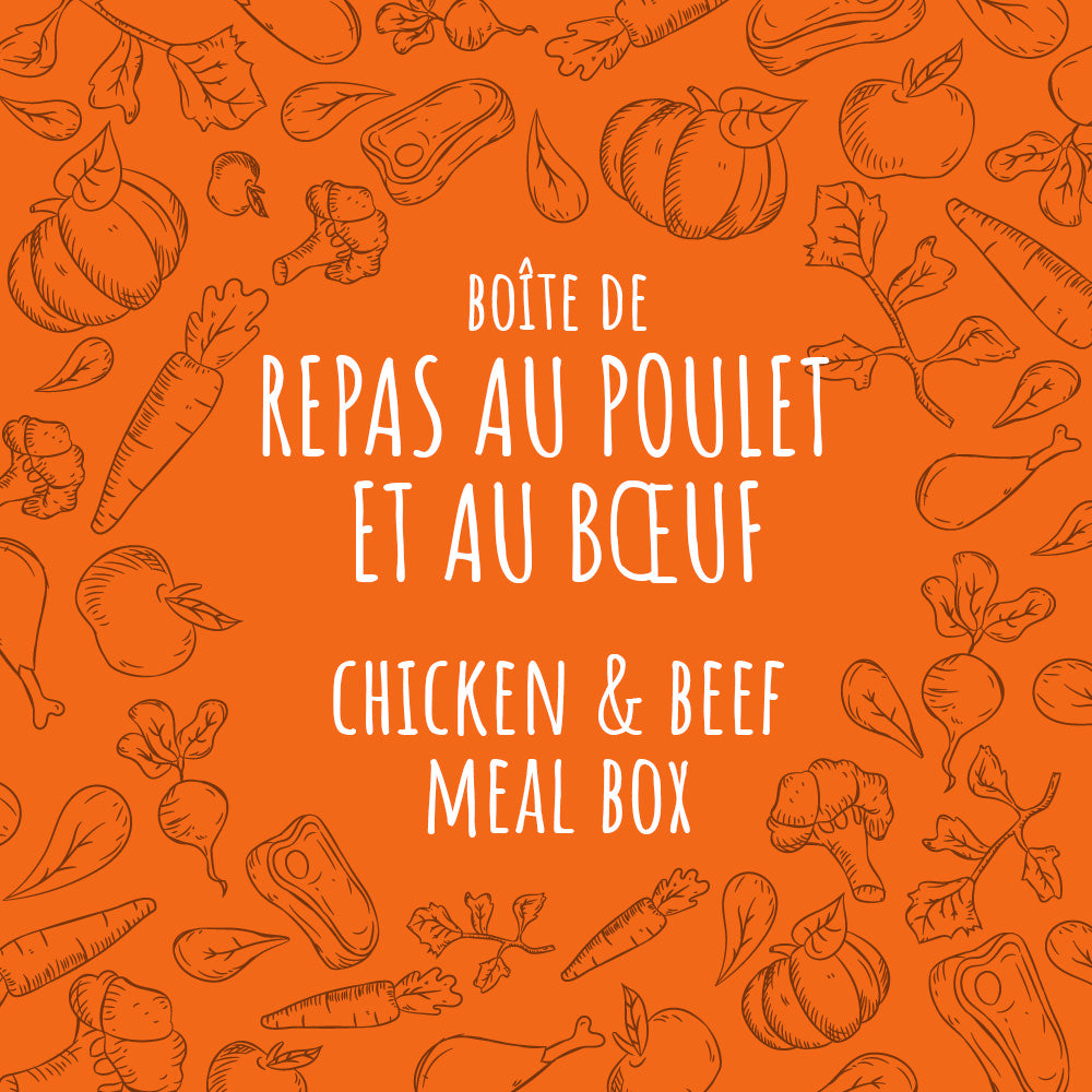 Chicken & Beef Meal Box | Feed your dog a nutritious raw food diet to keep them healthy & happy with the Chicken & Beef Meal Box | Delivered to your door | Made with love in Montreal