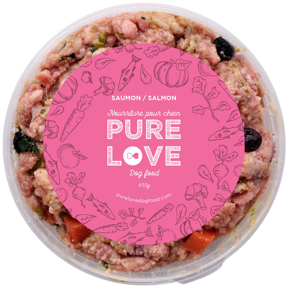 Salmon Meal | Feed your dog a nutritious raw food diet to keep them healthy & happy with the Salmon Meal | Delivered to your door | Made with love in Montreal